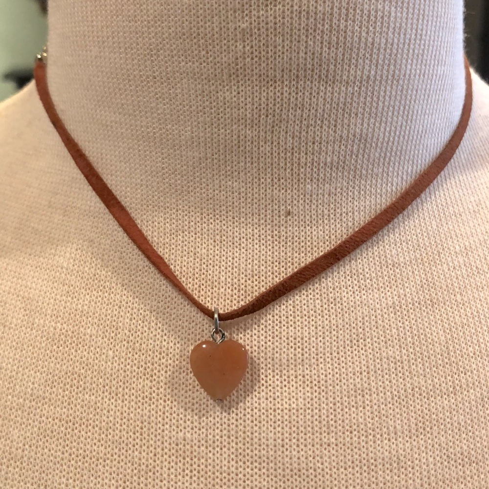 Darling little Amber stone choker necklace